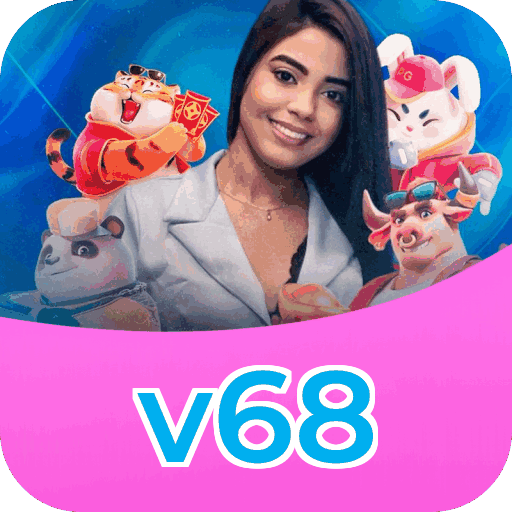 Plataforma v68 mostrando interface moderna, jogos certificados e recursos de segurança licenciados