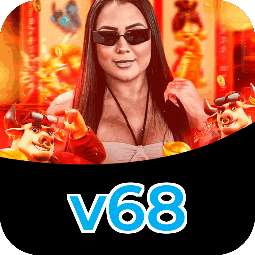 Interface do aplicativo v68 mostrando jogos disponíveis no iOS e Android